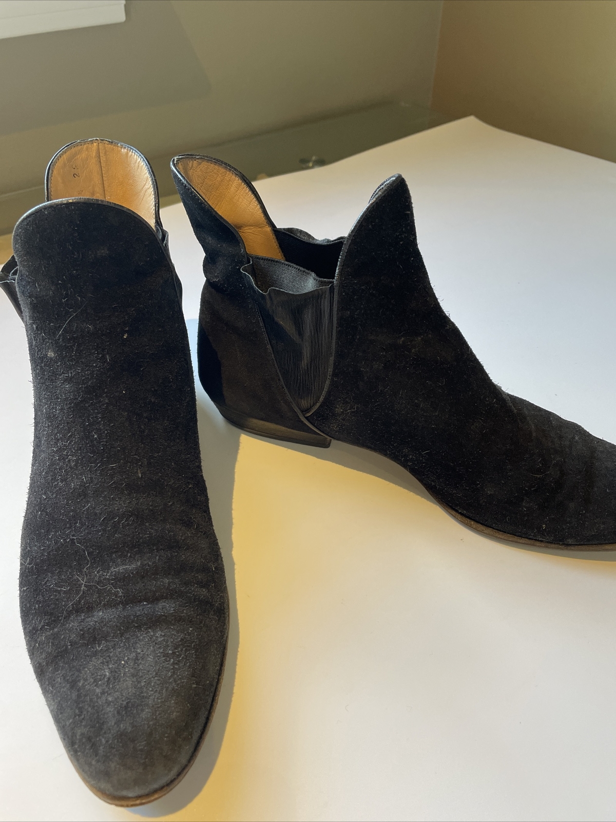 Salvatore Ferragamo Black Suede Chelsea Boots Sho… - image 1