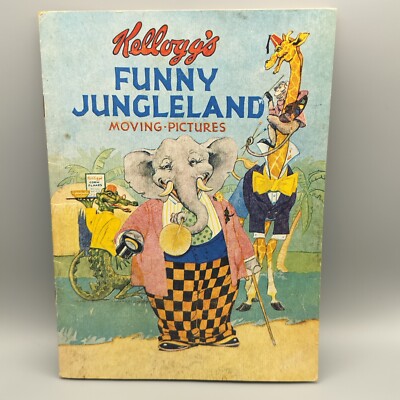 Kellogg s Funny Jungleland Moving Pictures Comic Book Flip Strips Vintage 1930s