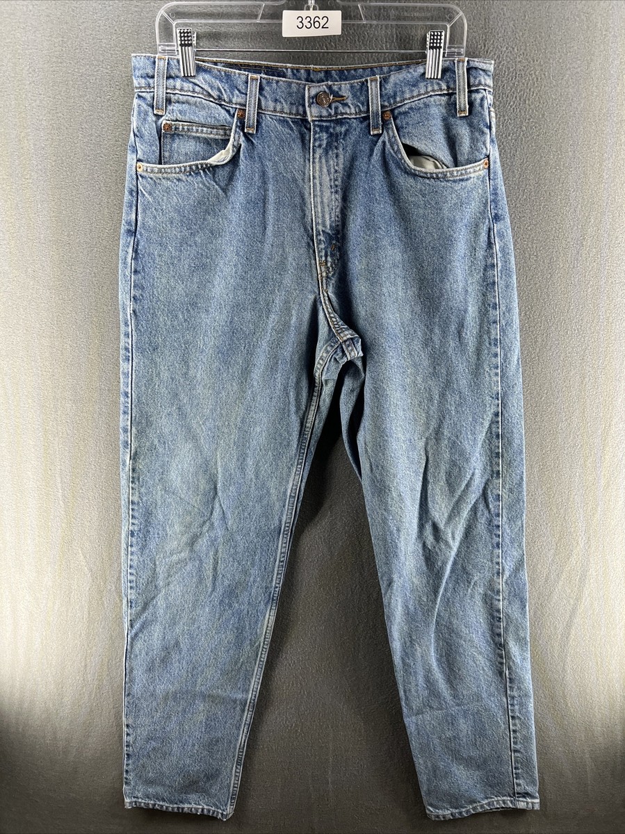VINTAGE Levis Jeans Mens 34x36 Blue Denim 550 Relaxed Fit Tapered