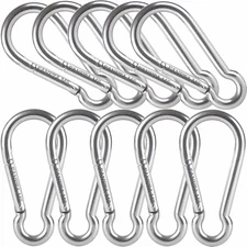 2 Inch Flag Pole Clip M5 Spring Snap Hooks 304 Stainless Steel Carabiner Clips F