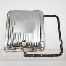 GM 700-R4 4L60E Transmission Pan with Gasket Stock GM Chevy SBC BBC 700R4 Chrome