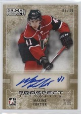 2014-15 ITG Heroes and Prospects Prospect Gold 7/30 Maxime Fortier #59 Auto k4s