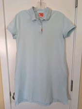 Nike Dri-Fit Blue Polo Dress Women’s Medium Blue Golf Tennis Travel Pockets