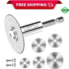 1/4-Inch Hex Shank Rotary Drill Saw(With 5PCS Blades),Hss Saw Disc Wheel Cutting