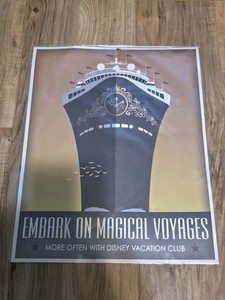 Vintage Disney Cruise Line Magic Disney Vacation Club Cruise Ship Poster
