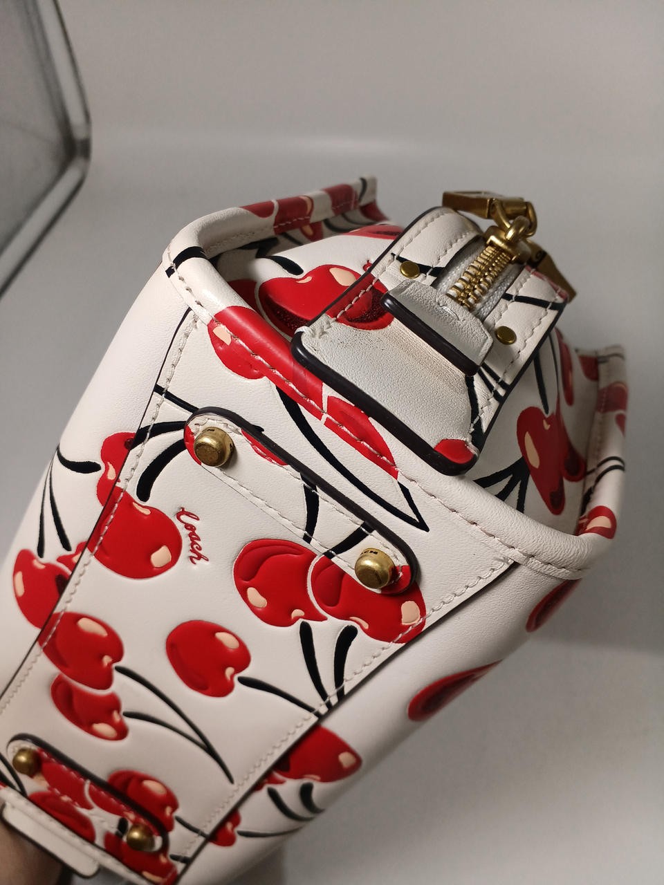 Authentic Cherry Pattern Shoulder Bag Model CB652… - image 6