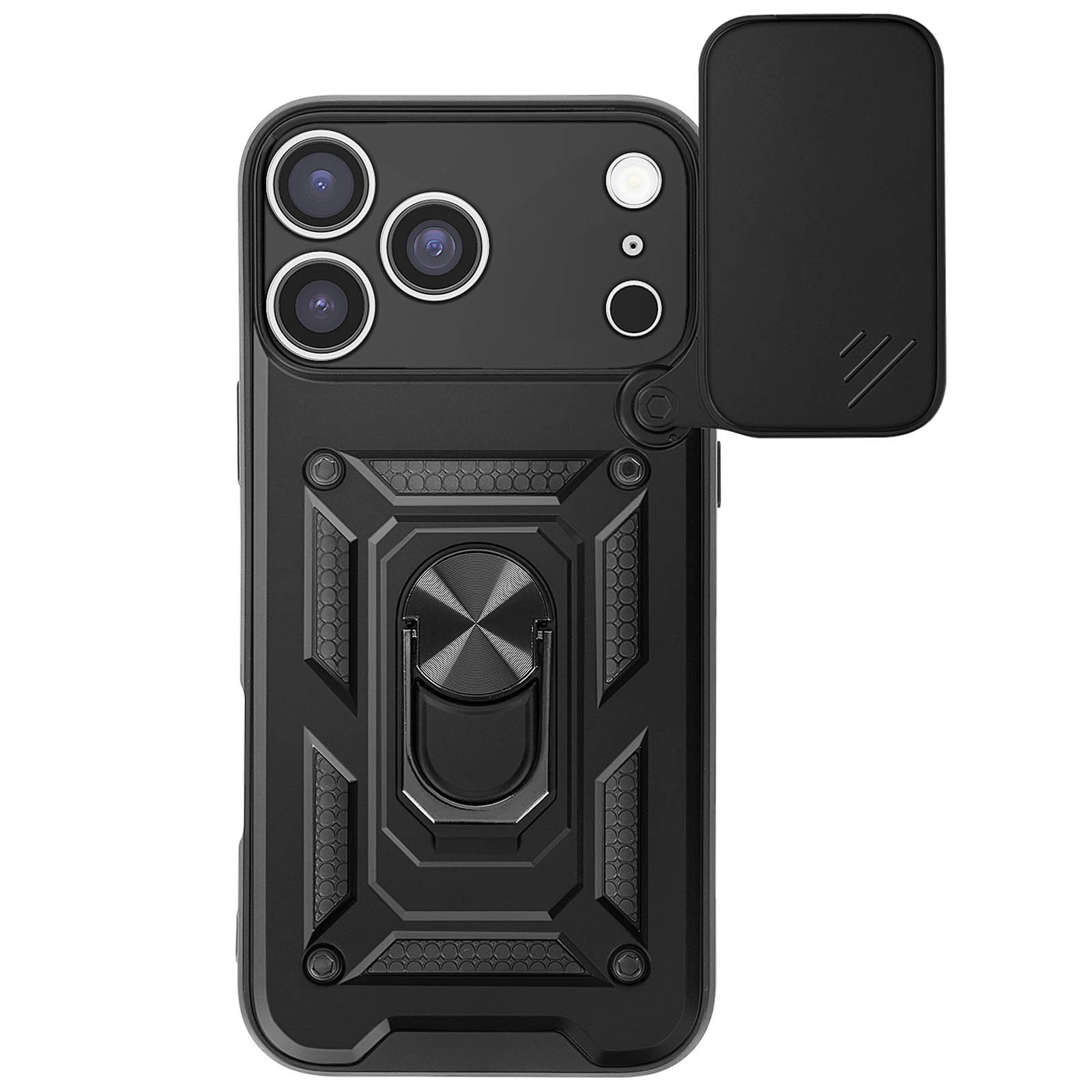 Coque iPhone 17 Pro Max Mayaxess premium rigide avec bague en alliage magnétique