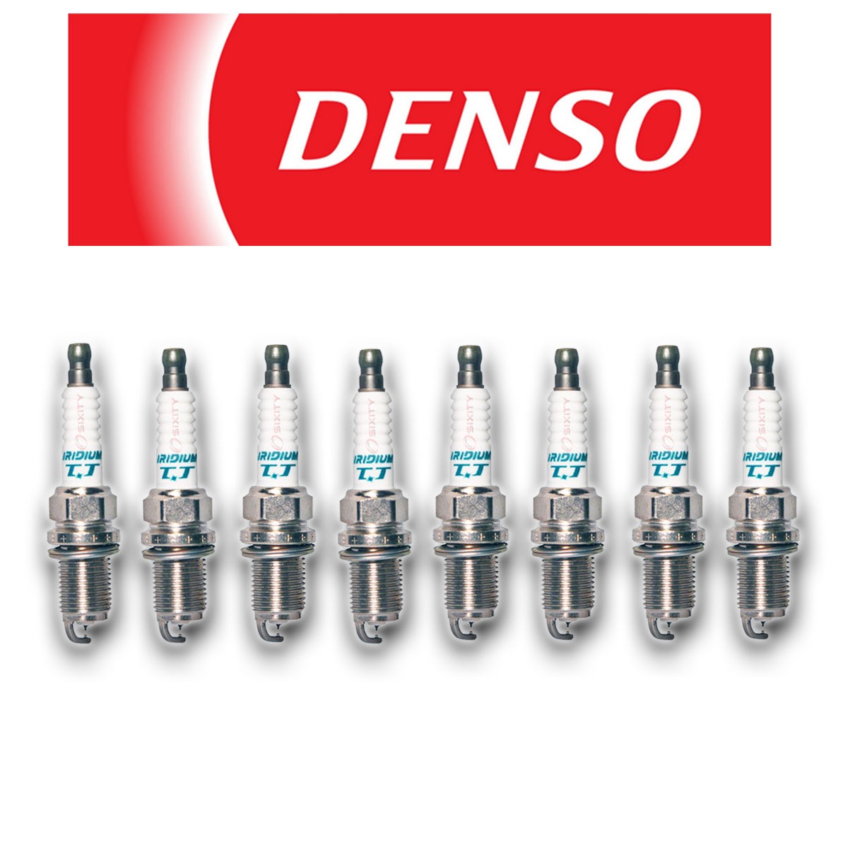 Set 8 Spark Plugs Iridium TT DENSO Twin Tip 4702 IK20TT V8 Upgraded