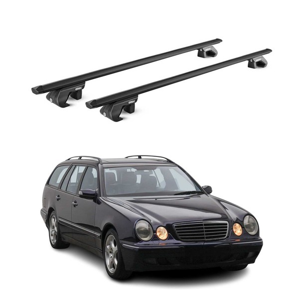 DachträGer FüR Mercedes E Klasse S210 S211 T-Modell 1996-2009 90Kg Schwarz 2X-image