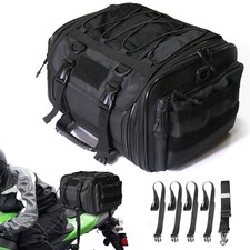 Motorcycle Travel Luggage Bag, 27L Expandable Motorcycle Tail Bag Rack Trunk ...