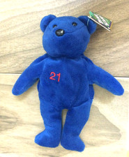 CLEMENS. 21 Salvino's Bamm Beano's Beanie Baby Blue with Hang Tag Mint