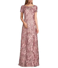 Alex Evenings Mother of the bride dress ROSE Lace Scoop Neck Short Sleeve A-Line