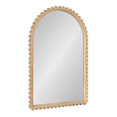 Beadbrook Natural 20 In. W X 30 In. H Arch Wood Framed Mirror