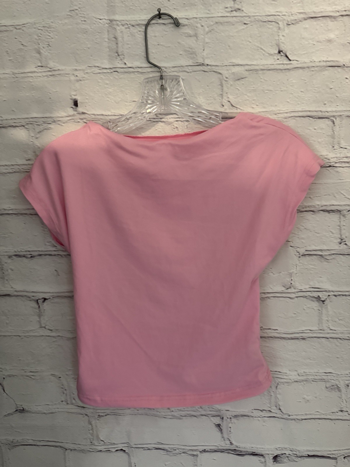 Shein (2 Pack) Solid Pink & Solid White Crop Tops… - image 2