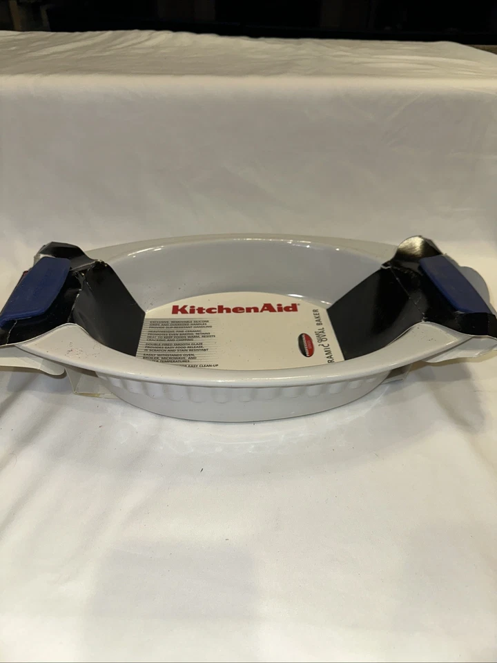 KitchenAid Juego de Cápsulas Cerámicas 2 Piezas Blanco y Rojo Nuevo Caja Abierta Foto 3 de 4