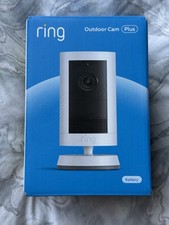 2 Ring Outdoor Cam Plus, Battery or Plug-In, Wide-Angle 2K Video White 