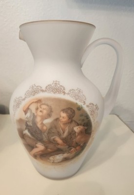 Vintage Ardalt Made In Italy Frosted Pitcher  10''
