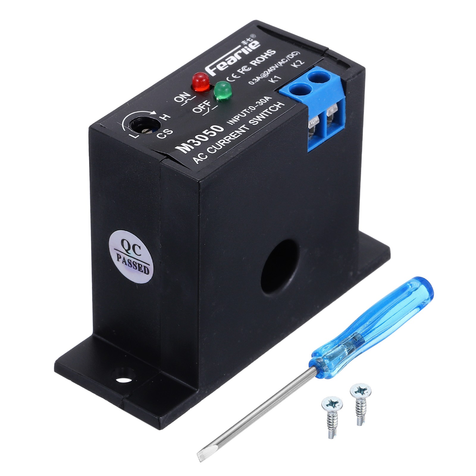 Miniature Current Switch 0-30A Normally Open AC Current Relay, M3050