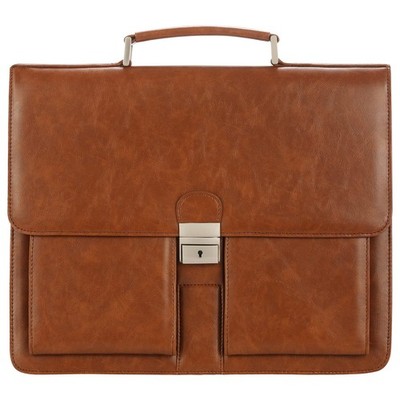 Mens New PU Leather Attache Briefcase Traditional Messenger Lawyer Bag, MBYX0...