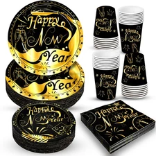 , New Years Eve Party Plates, Cups and Napkins sets - Pack of 68 | New Years ...