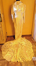 Vintage 1930  s Wedding Dress, Champagne Lace  Satin 1007 