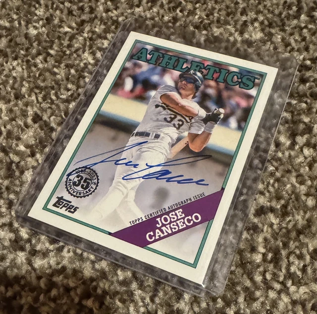 2023 Topps Series 1: Jose Canseco (88BA-JCA) - Autograph