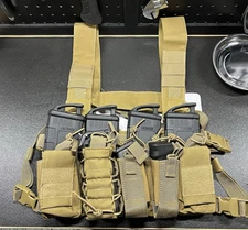 ***NEW*** Tan Tactical 5.56/223 Chest Rig Lightweight Prepper, Bugout Gear