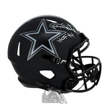 Randy White HOF 93 Autographed Dallas Eclipse Replica Full Size Helmet - BAS