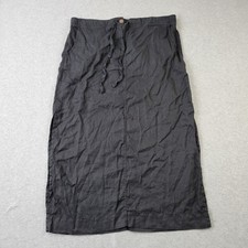 Tommy Bahama Skirt Womens Large Black Maxi Linen