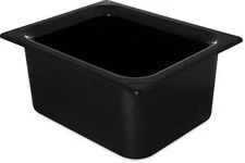 Carlisle CM110103 Coldmaster 6 Qt. Black Deep Half-Size Coldpan