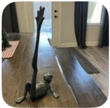 Cast Iron Stretching Frog Leg Paper Towel Toilet Paper Holder Approximately 14  