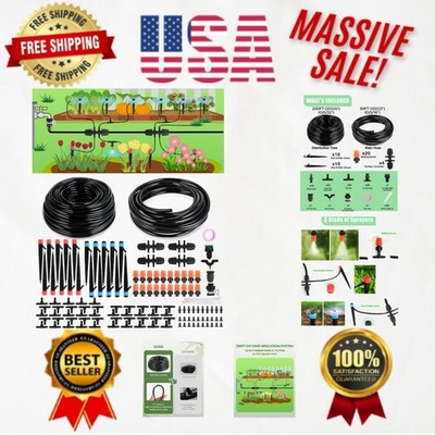 230FT Drip Irrigation Kit: Modular Misting System for Lawn and Plants