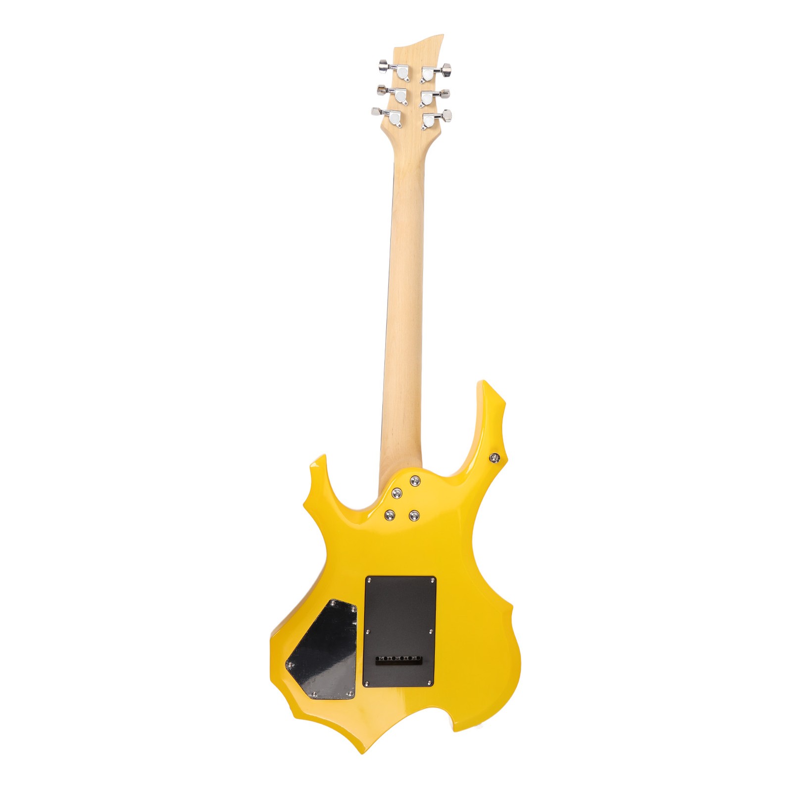 Guitare électrique 24 Frettes Jaune Flamme En Forme De Kit De Débutant Guita OBF