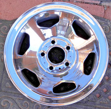 CHEVY SS 454 PICKUP 15" x 7" FACTORY STEEL CHROME SPORT WHEEL. 5 LUG x 5" b.p.