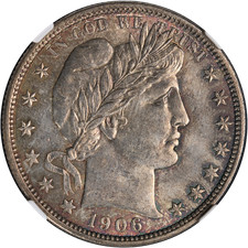 1906-D Barber Half Dollar NGC MS62 Great Eye Appeal Strong Strike