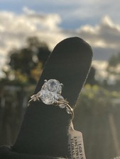 2.95ct Oval Cut Lab Created Diamond VS2 Engagement Ring 14k Gold