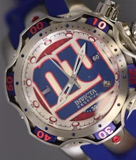 INVICTA NFL Men 52.5mm Stainless Steel + Aluminum Blue + Red + Steel Blue