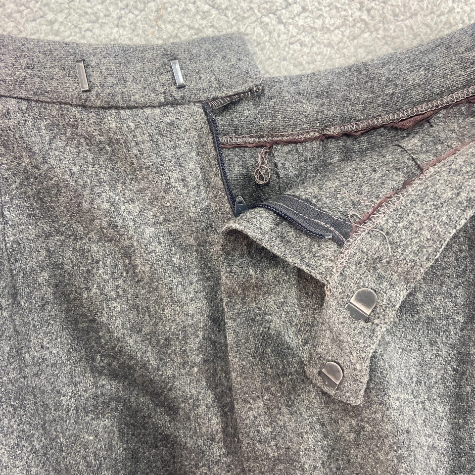 Unbranded Juniors Gray Wool Straight Leg High Rise Dress Pants Size 25 Waist - Image 2 of 4