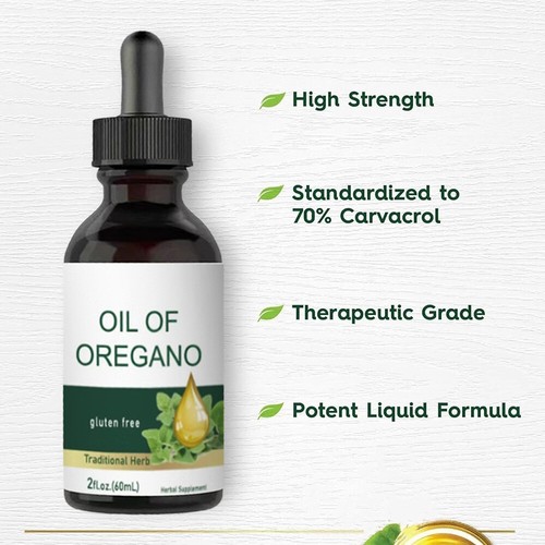 Olio Biologico di Origano Gocce Liquide | 2 Fl Oz | Integratore Erboristico Vegano - Foto 3 di 6