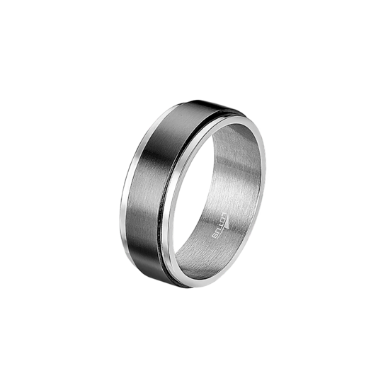 Anello Uomo Lotus Style LS2395/3/224 In Acciaio Con Centrale Girevole Misura 24