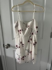 SHOW ME YOUR MUMU Lauren Tie Mini Dress Pretty in White Floral New size L  New