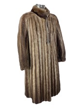 Regency Swansea Real Fur Coat M 12-14 Womens Vintage Jacket Musquash Rrp £1495