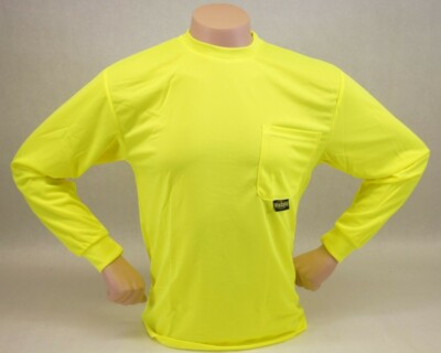 NEW Radians Radwear Non-Rated ST21 Long Sleeve Mesh T-Shirt Yellow Safety (XL)