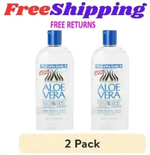 Fruit Of The Earth Aloe Vera 100% Gel, PURE , No Color Added, 12 OZ (2 Pack)