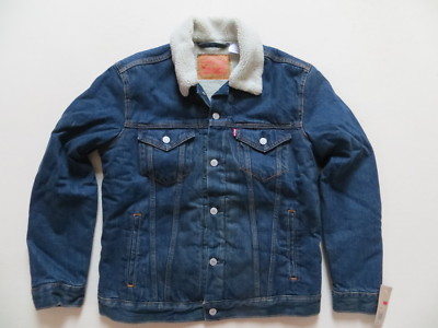 Levi's Jacke Winter Jeansjacke Gr. XL NEU! Richtige Knöpfe Teddy Fell Gefüttert!
