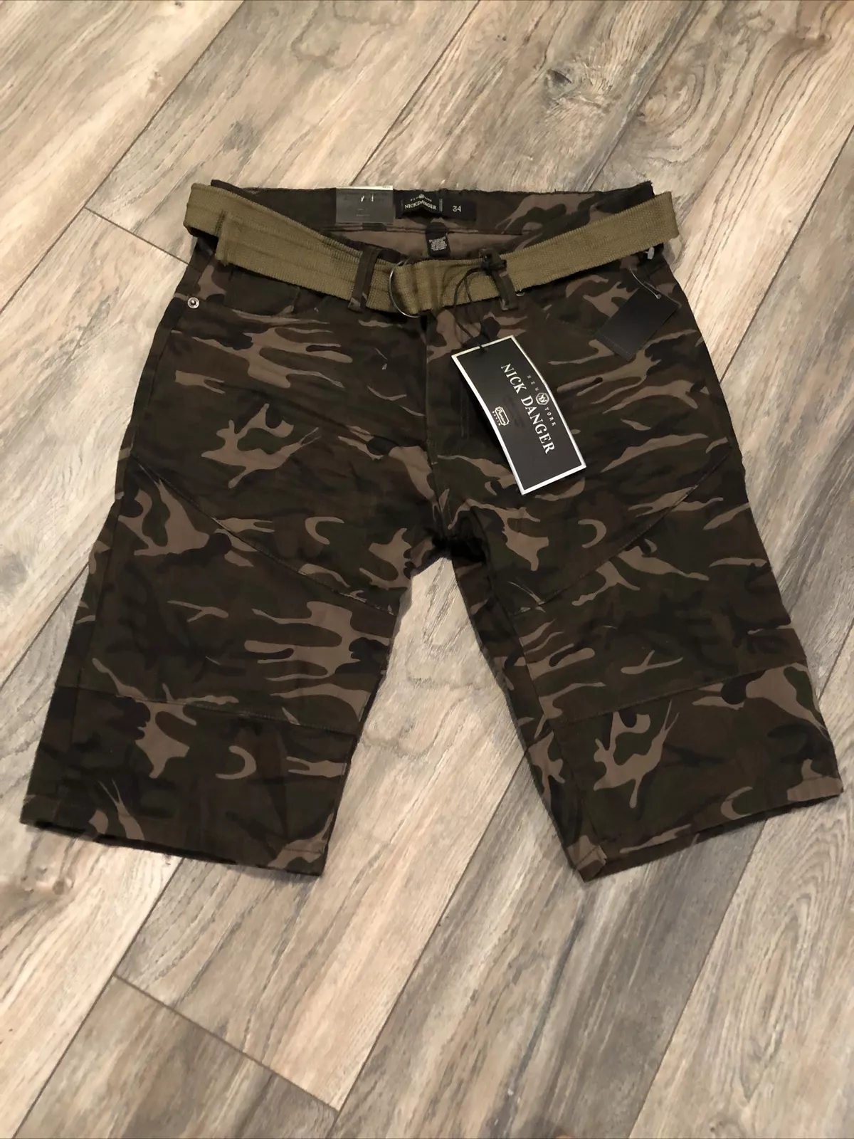 Short ceinturé homme Nick Danger camouflage suprême flex taille 30
