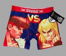 SWAG Street Fighter II US Flag Stars Stripes on Back Briefs Men's NWT