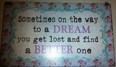 Shabby & Chic Haus & Garten Schild - Motivationsmotiv - Manchmal unterwegs...