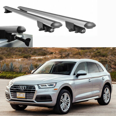 Roof Racks Cross Bars  Aluminum Gray for Audi Q5-SQ5 2018-2026 Cargo Carrier