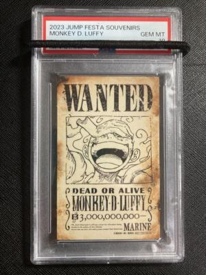 PSA10 One Piece Monkey D. Luffy Wanted Poster OP05-119
